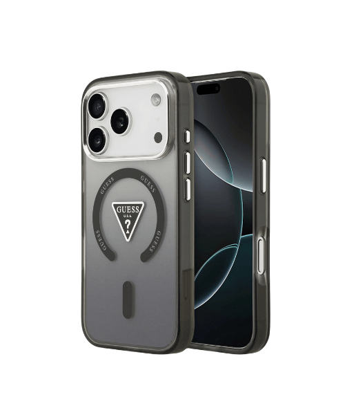 CAPA GUESS IPHONE 17 PRO MAX COM LOGO TRIÂNGULAR