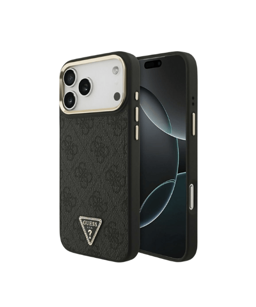 CAPA GUESS IPHONE 17 PRO MAX COM LOGO TRIÂNGULAR